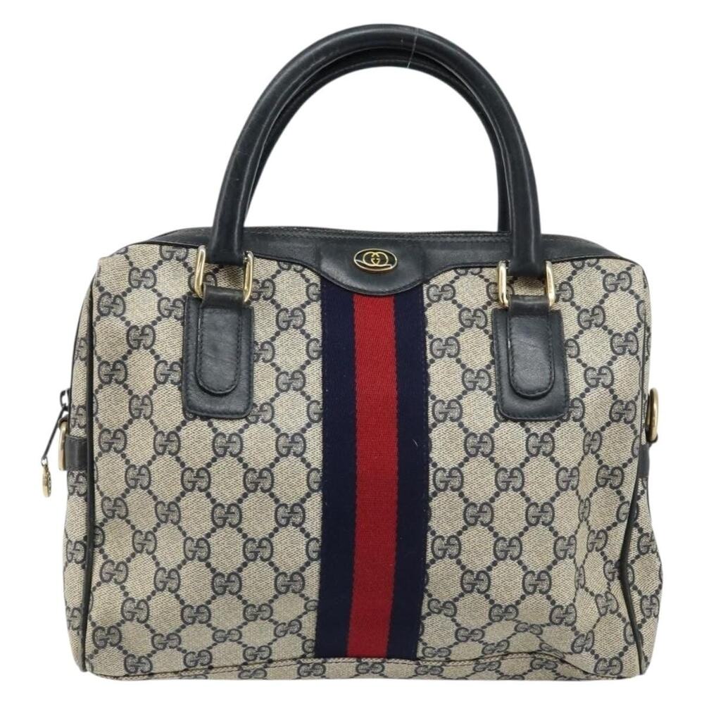Gucci GG Supreme Web Handbag Navy